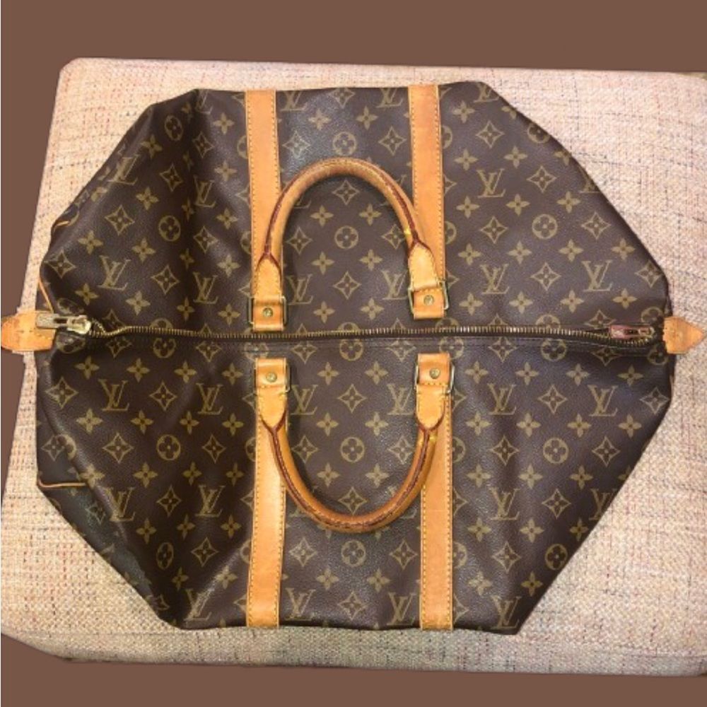 Auth LOUIS VUITTON Monogram Keepall Boston Weekend Travel Bag LV 50 MB0990 - Picture 9 of 15
